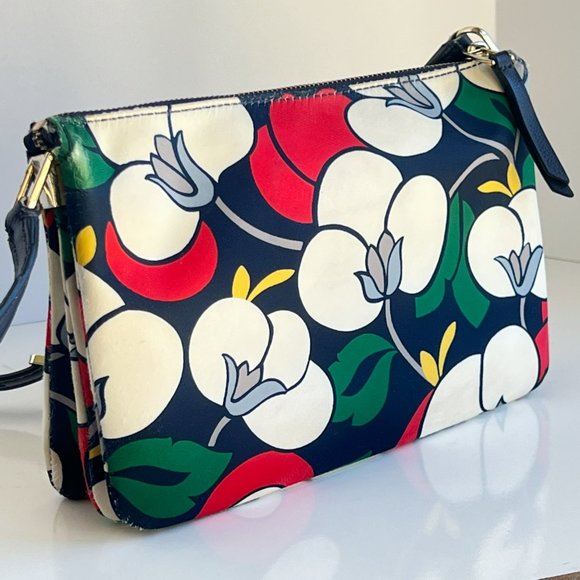 Kate Spade | Dawn Breezy Floral Pop Art Triple Gusset Nylon Crossbody Purse - Picture 5 of 13
